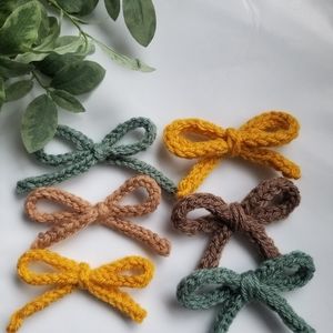 Knitted Bows | Set of 6 Headband Bows